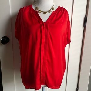 LOFT Red Tunic Top